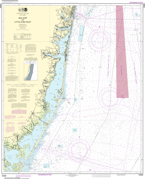 NOAA Chart 12323: Sea Girt to Little Egg Inlet - Captain's Nautical Books &  Charts