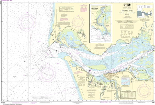 OR-: Yaquina hotsell Head to Columbia River, OR-WA Nautical Chart Sign / Made to Order