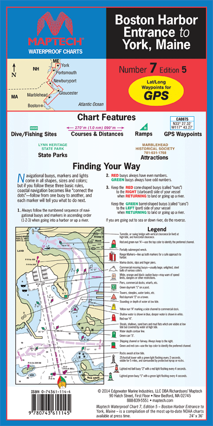 Waterproof Chart Seattle And Lake Washington Richardsons Maptech Captains Nautical Books 2443