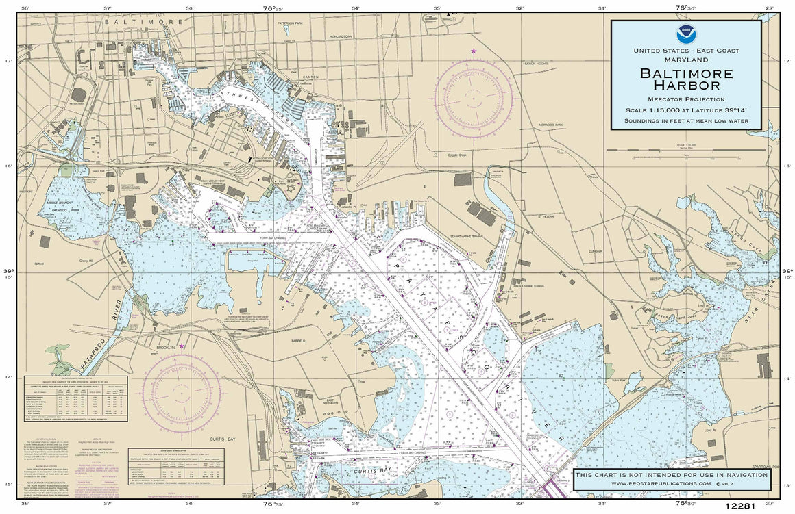 Nautical Placemat: Baltimore Harbor (MD)