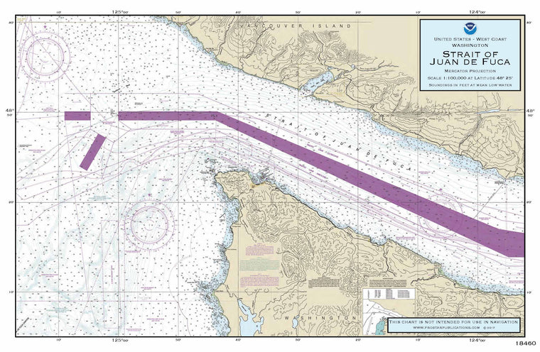 Nautical Placemat: Strait of Juan de Fuca Entr.