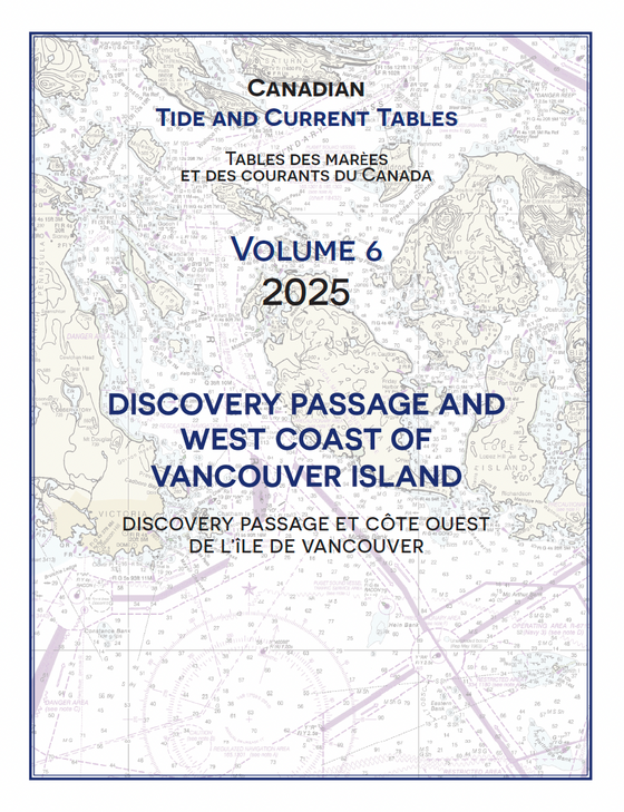 2025 Canadian Tide & Current Tables (Volume 6)