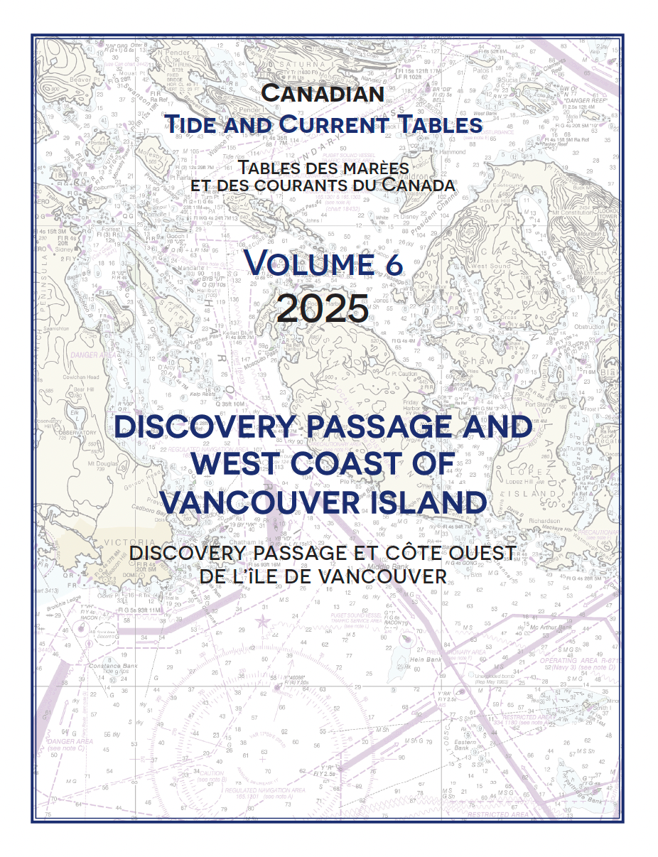 2025 Canadian Tide & Current Tables (Volume 6)