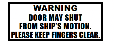 S-P7 Warning Door May Shut -Motion