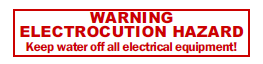 Warning Electrocution Hazard