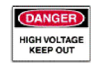 Danger High Voltage Keep Out