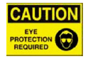 Caution Eye Protection Require