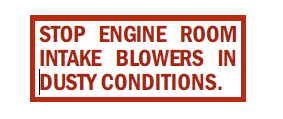 Stop Engroom Intake Blowers