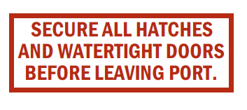 Secure All Hatches/Watertight