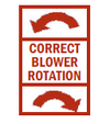 Correct Blower Rotation <-or->