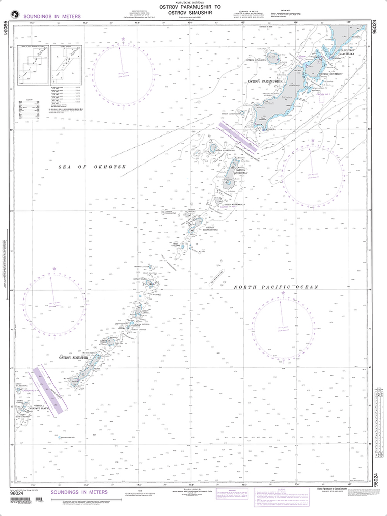 NGA Chart 96024: Ostrov Paramushir to Ostrov Simashir