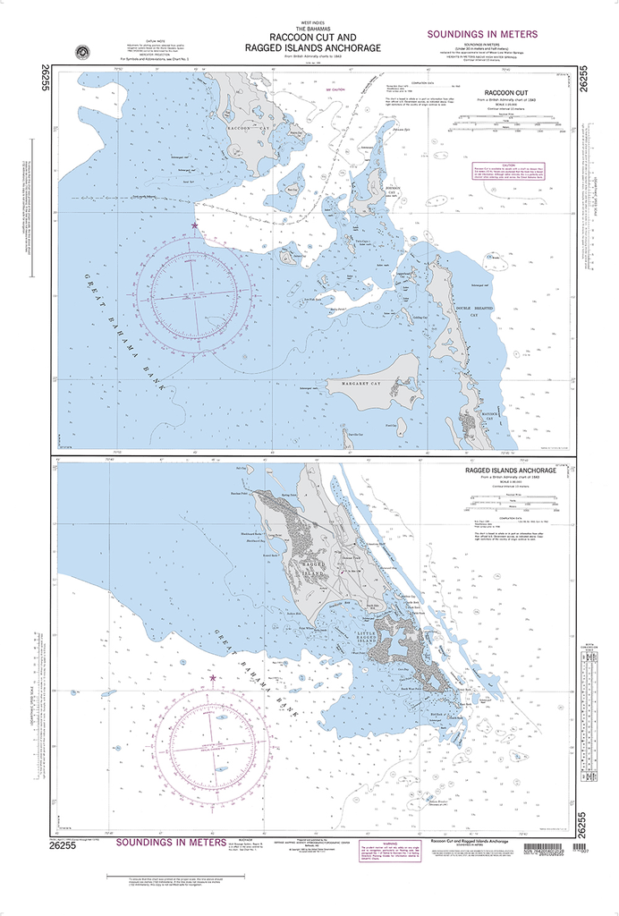 NGA Chart 26255: Raccoon Cut (Bahama Islands)