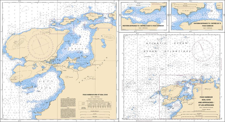 CHS Chart 4529: Fogo Harbour / Seal Cove and Approaches / et les approches