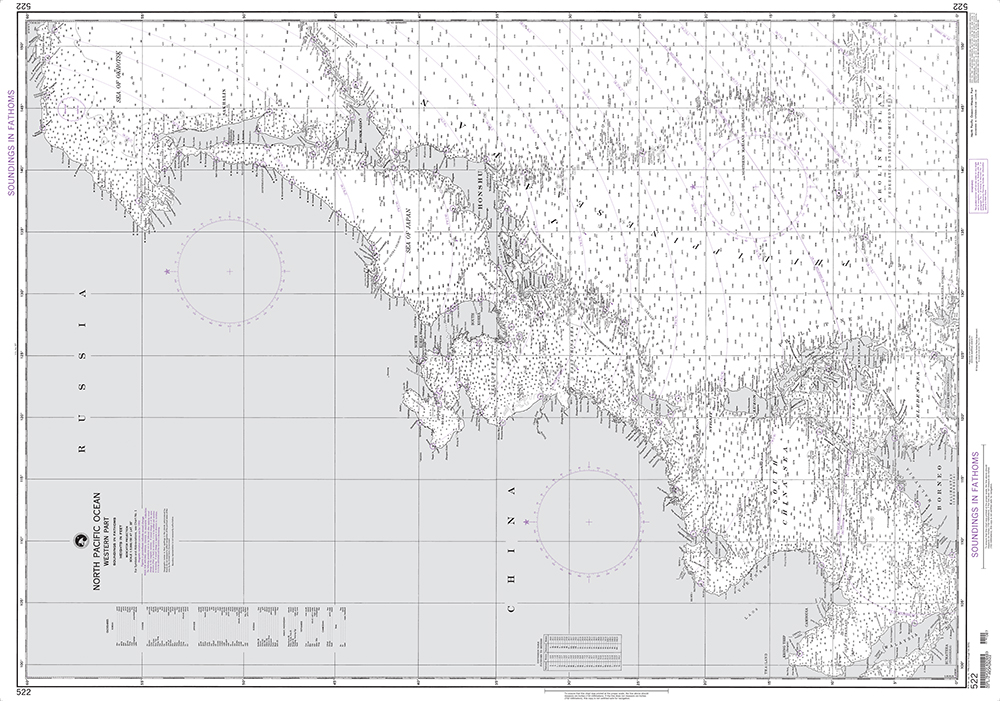 NGA Chart 522: North Pacific Ocean (Western Part)