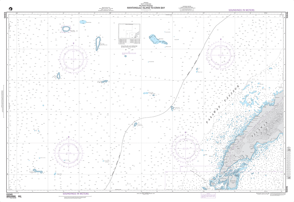 NGA Chart 93046: Mantangule Island to Eran Bay (Palawan Passage)