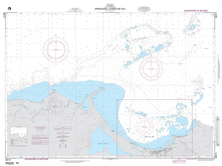 NGA Chart 28171: Approaches to Puerto de Tela (Gulf of Honduras)