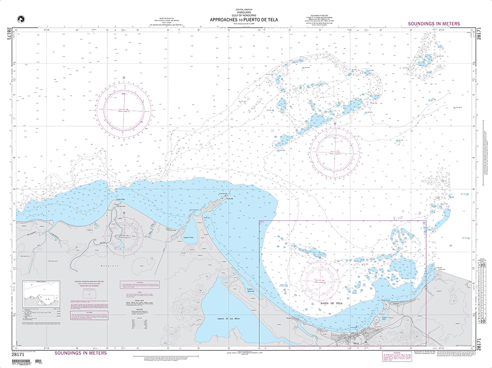 NGA Chart 28171: Approaches to Puerto de Tela (Gulf of Honduras)