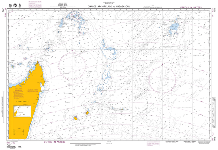 NGA Chart 702: Chagos Archipelago to Madagascar