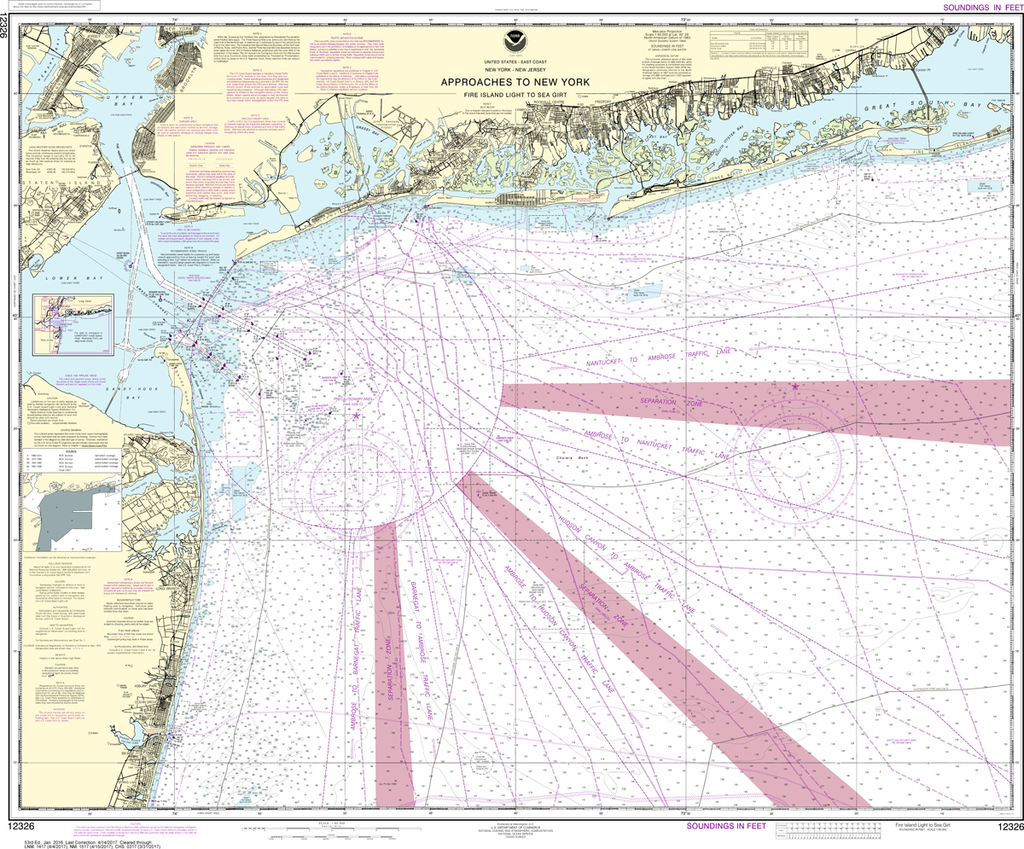 Great South Bay, Fire Island, NY Nautical Chart Sign / Made to newest Order