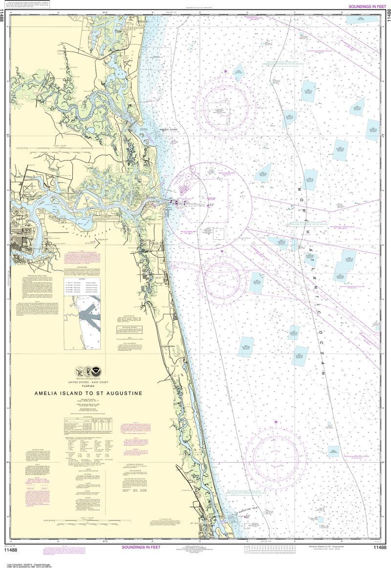 Noaa Chart 11488: Amelia Island To St. Augustine - Captain's Nautical 