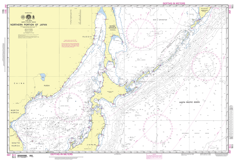 NGA Chart 511: Northern Portion of Japan