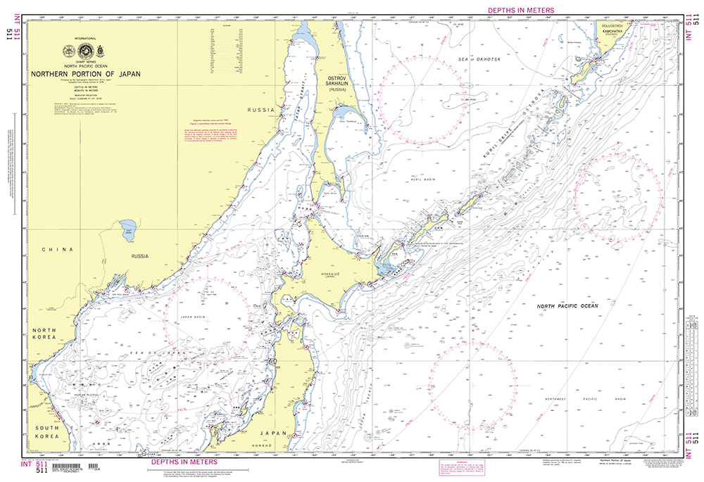 NGA Chart 511: Northern Portion of Japan