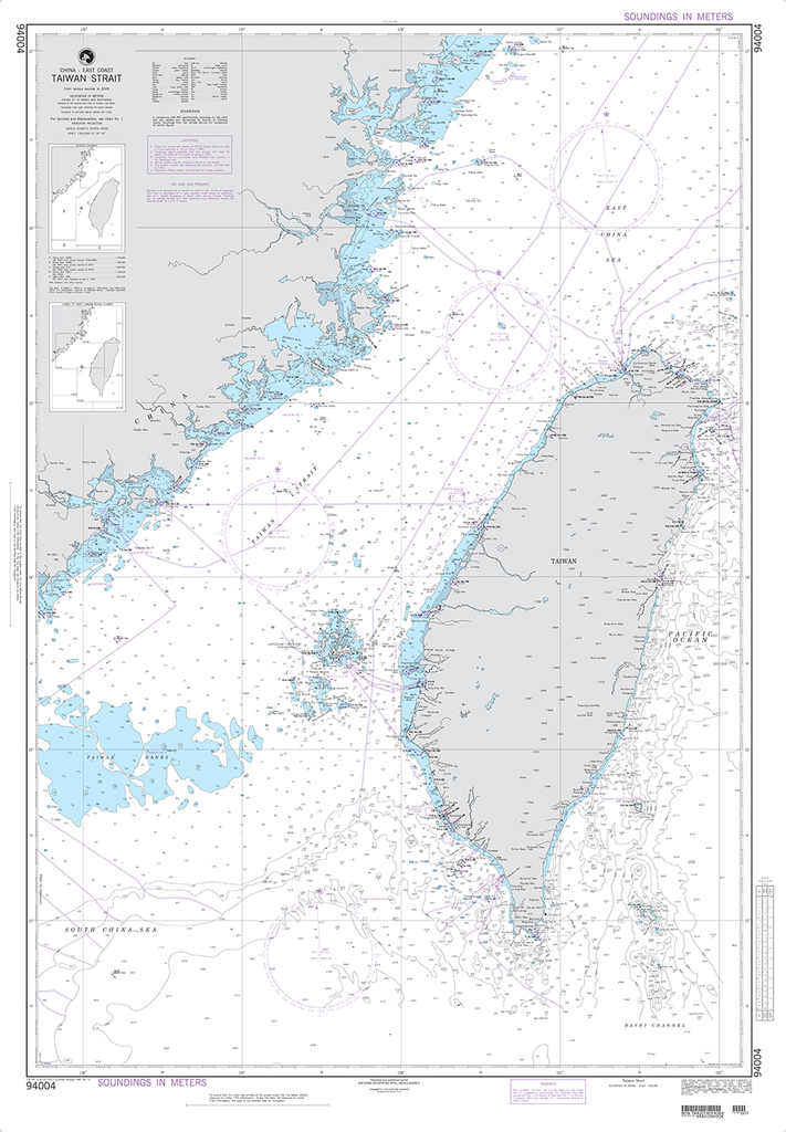 NGA Chart 94004: Taiwan Strait (China-East Coast)