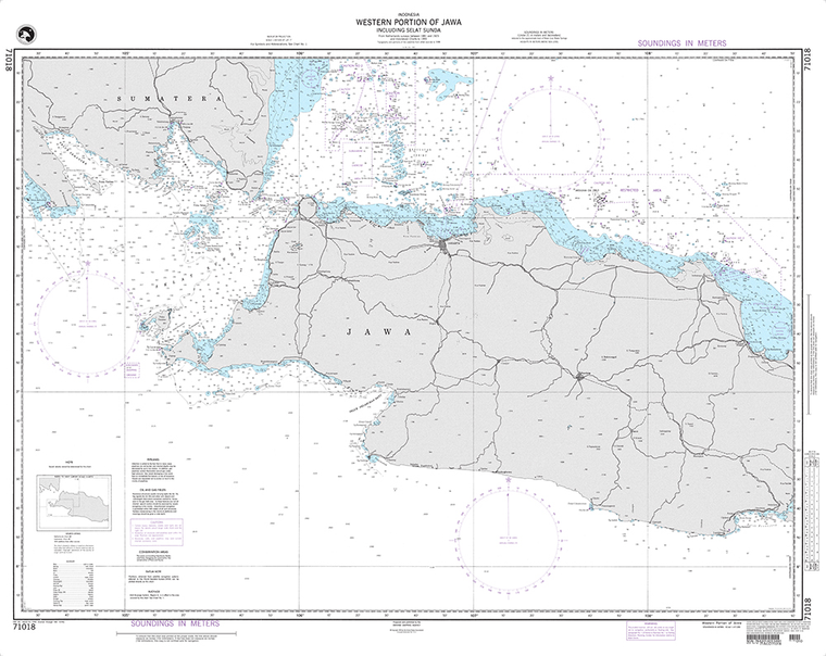 NGA Chart 71018: Western Portion of Jawa including Selat Sunda