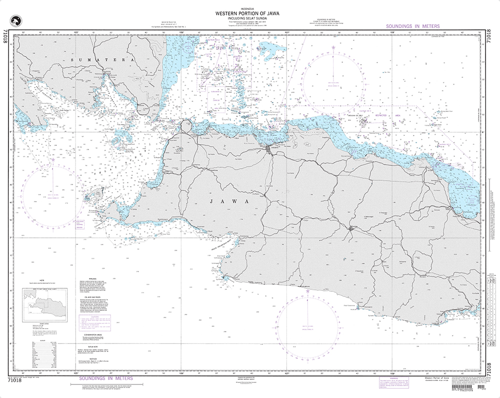 NGA Chart 71018: Western Portion of Jawa including Selat Sunda