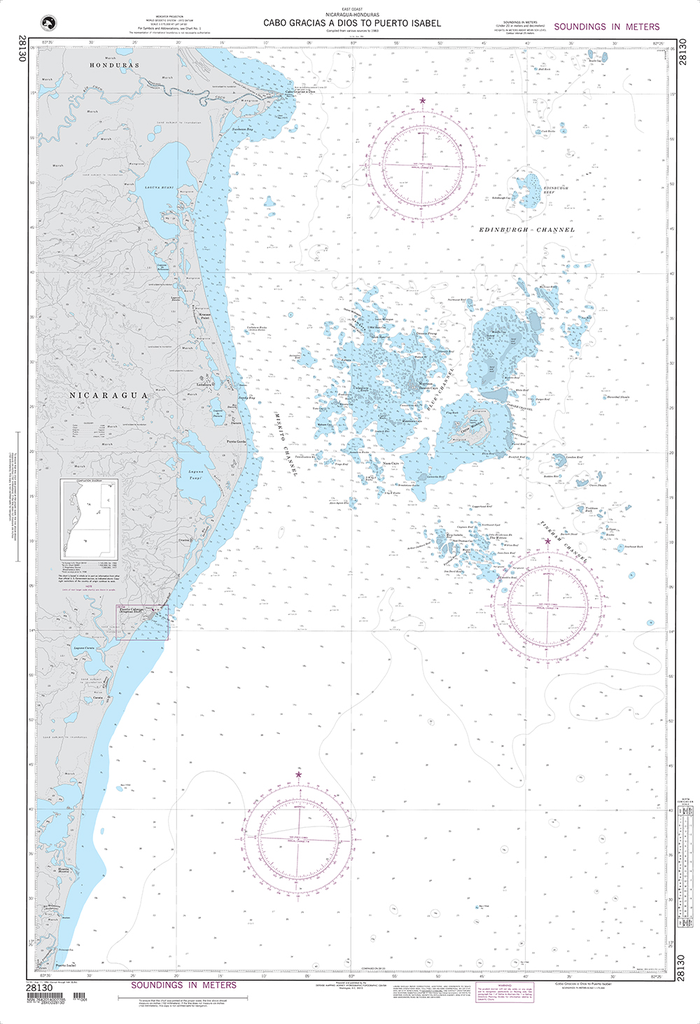 NGA Chart 28130: Cabo Gracias a Dios to Puerto Isabel