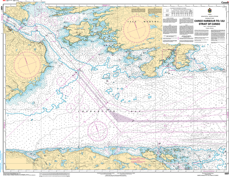 CHS Print-on-Demand Charts Canadian Waters-4307: Canso Harbour to / au Strait of Canso, CHS POD Chart-CHS4307