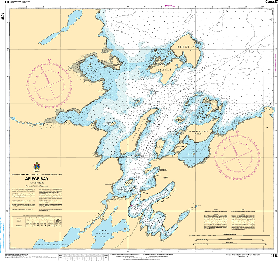 CHS Chart 4518: Ariege Bay - Captain's Nautical Books & Charts