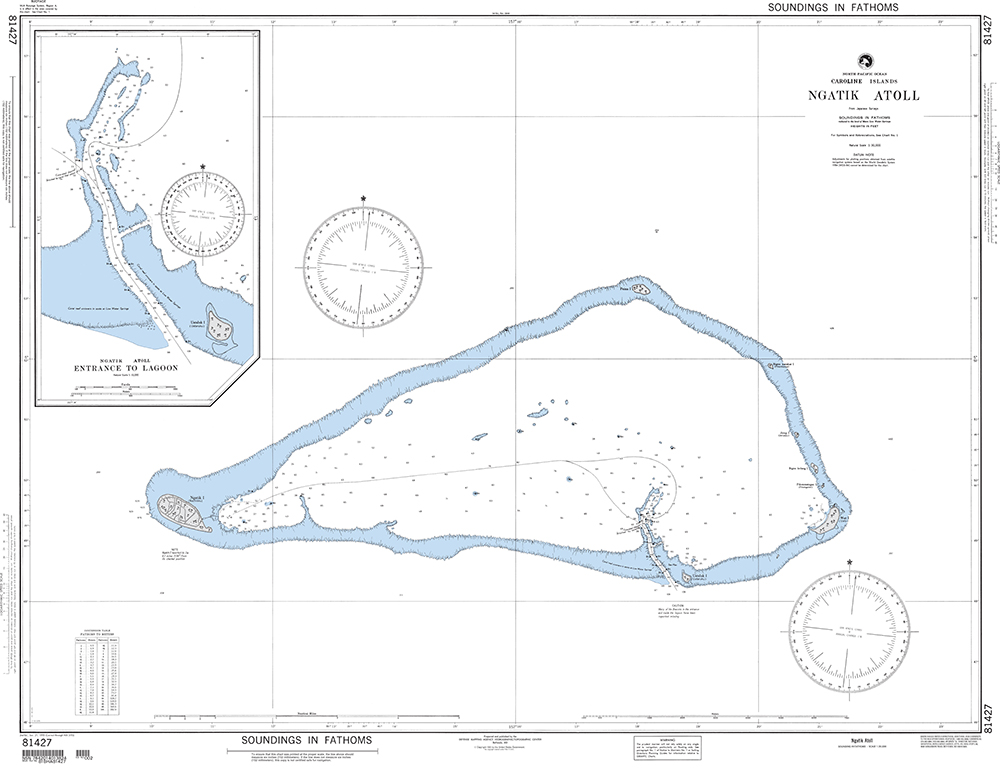 NGA Chart 81427: Ngatik Atoll (Caroline Islands)