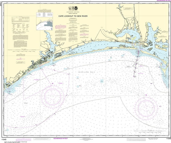 NOAA Chart 11543: Cape Lookout to New River - Captain's Nautical Books ...