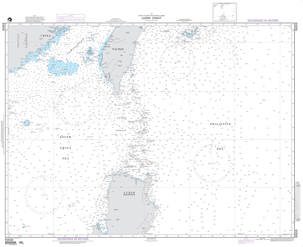 NGA Chart 91010: Luzon Strait (China-Taiwan-Philippines-Japan)