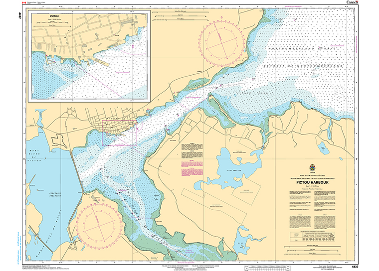 CHS Print-on-Demand Charts Canadian Waters-4437: Pictou Harbour, CHS POD Chart-CHS4437