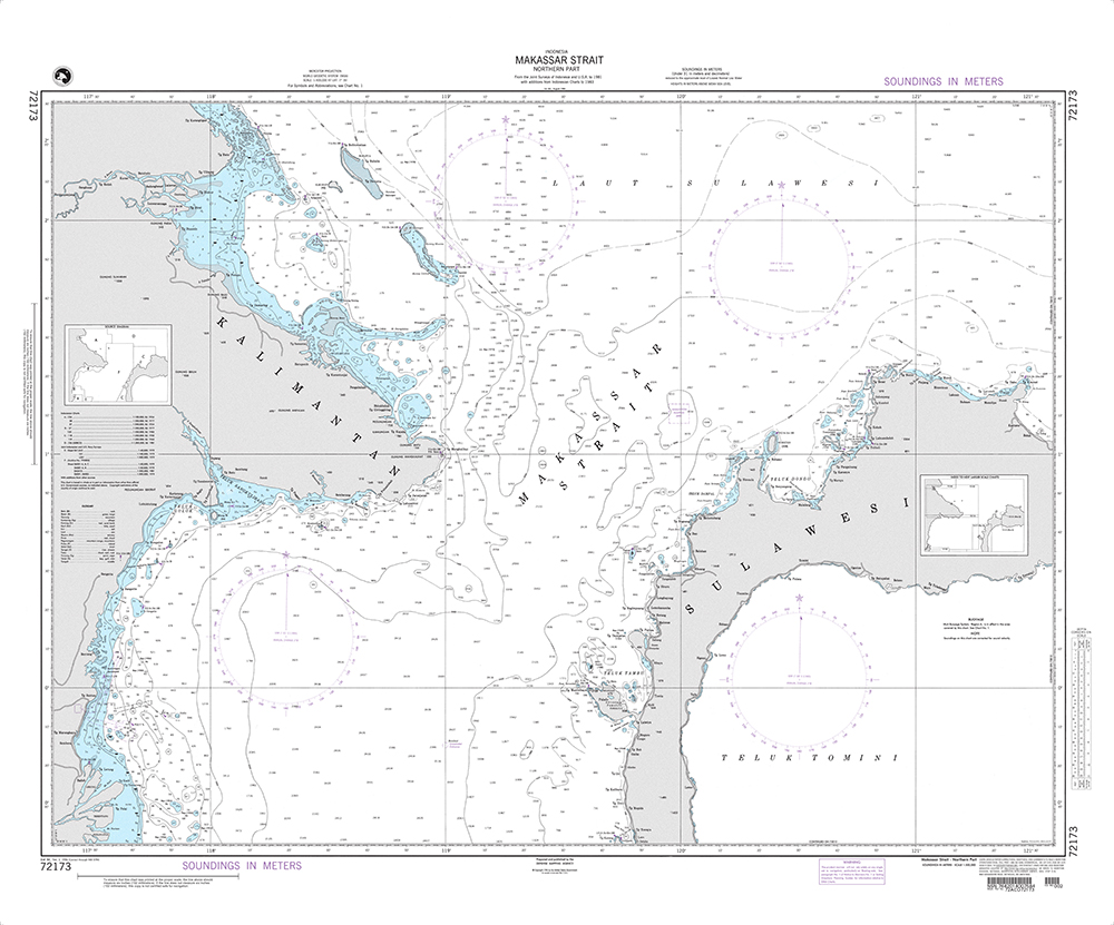 NGA Chart 72173: Makassar Strait-Northern Part