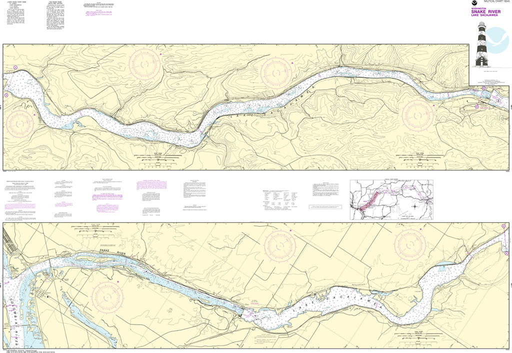 NOAA Chart 18545: Lake Sacajawea