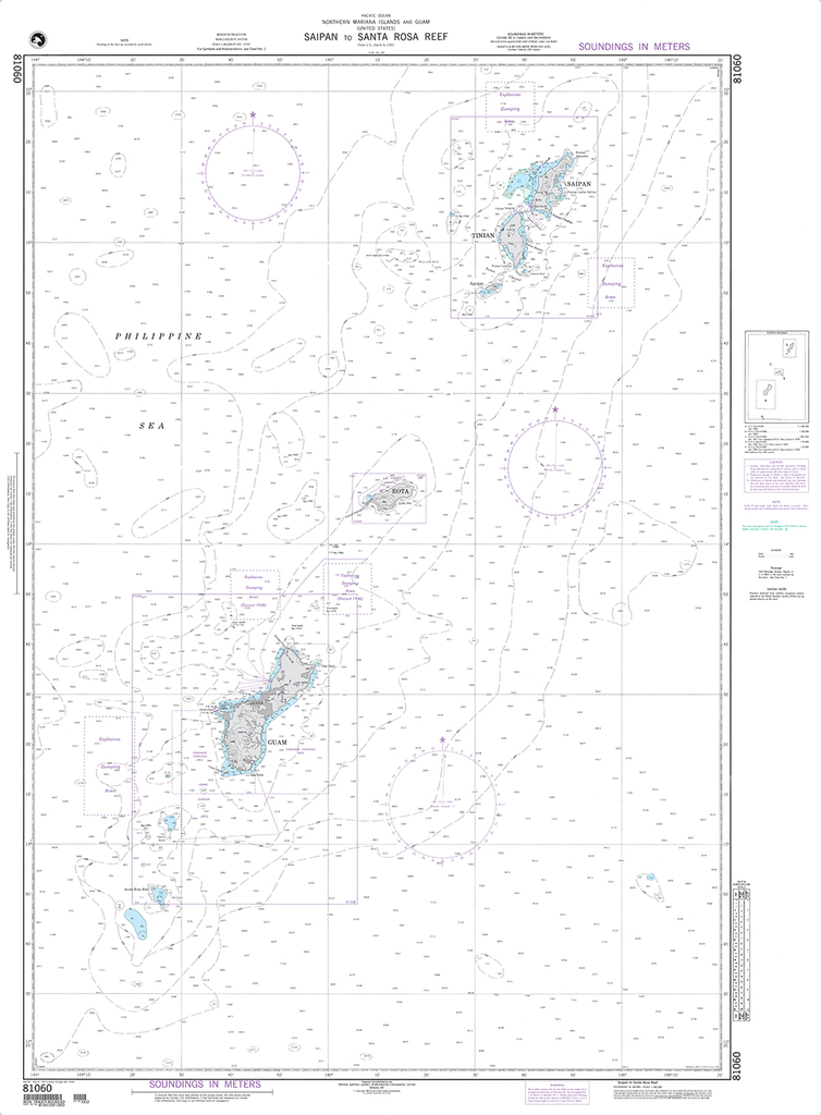 NGA Chart 81060: Saipan to Santa Rosa Reef