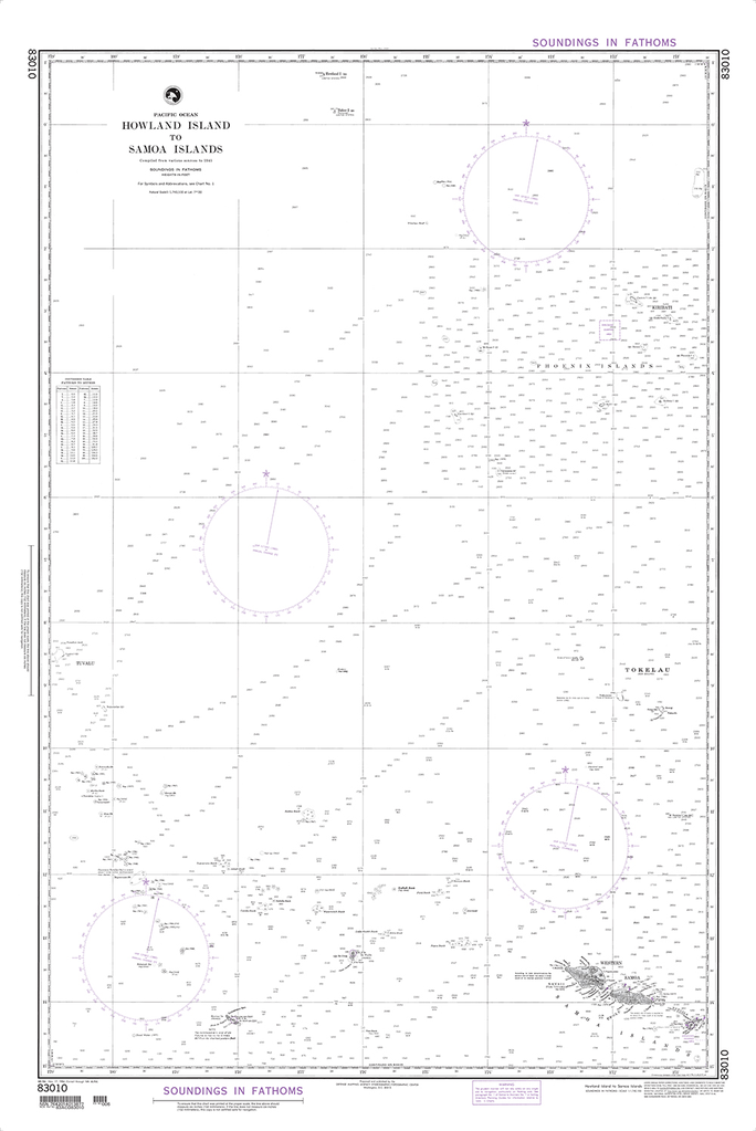 NGA Chart 83010: Howland Island to Samoa Islands (OMEGA)