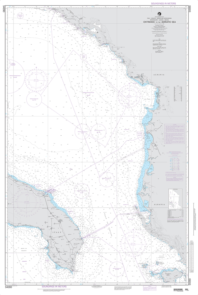 NGA Chart 54090: Entrance to the Adriatic Sea