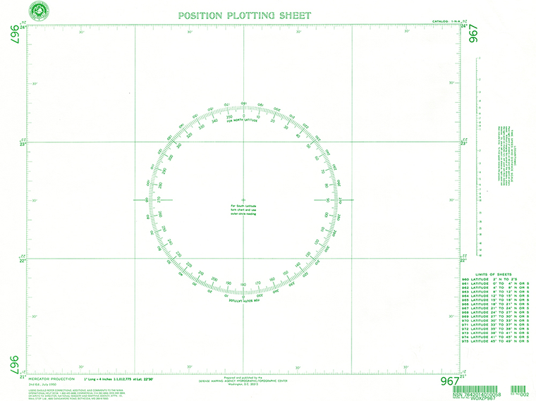 NGA Chart 967: Plotting Chart 967