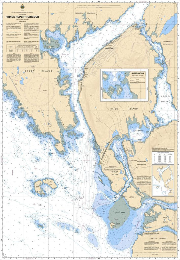 CHS Chart 3958: Prince Rupert Harbour - Captain's Nautical Books & Charts