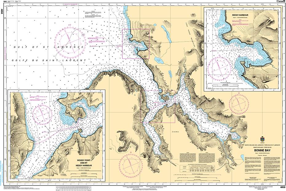 CHS Print-on-Demand Charts Canadian Waters-4658: Bonne Bay, CHS POD Chart-CHS4658