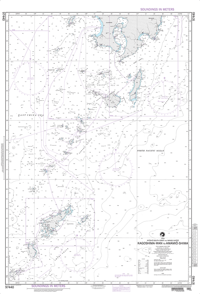 NGA Chart 97440: Kagoshima-wan to Amamio-shima