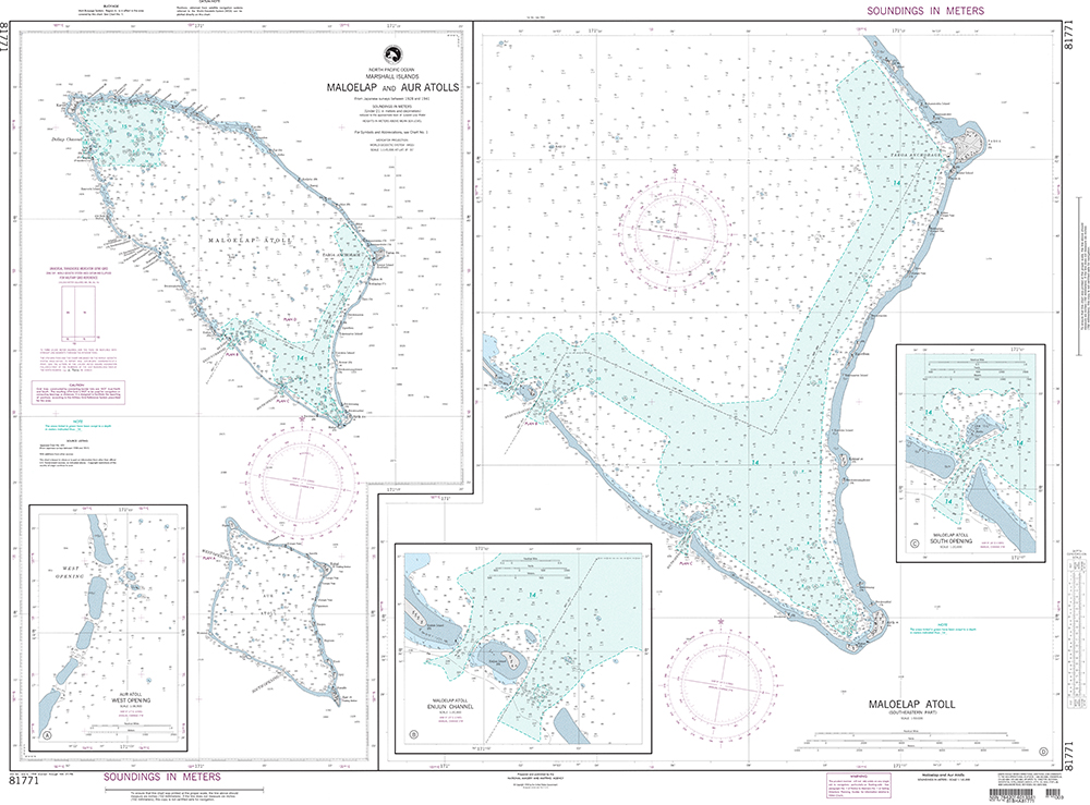 NGA Chart 81771: Maloelap and Aur Atolls (Marshall Islands)