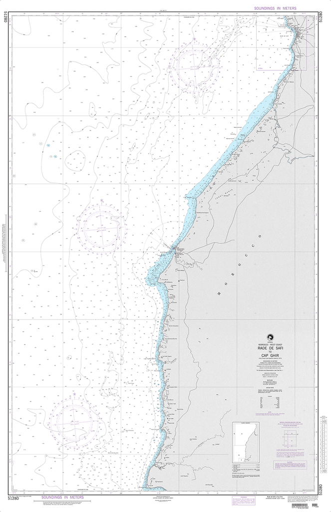 NGA Chart 51280: Rade de Safi to Cap Ghir