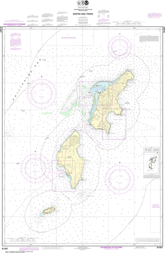 NOAA Chart 81067: Commonwealth of the Northern Mariana Islands - Saipan and Tinian