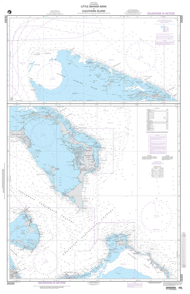 NGA Chart 26300: Little Bahama Bank to Eleuthera Island Little Bahama Bank (Panel A)