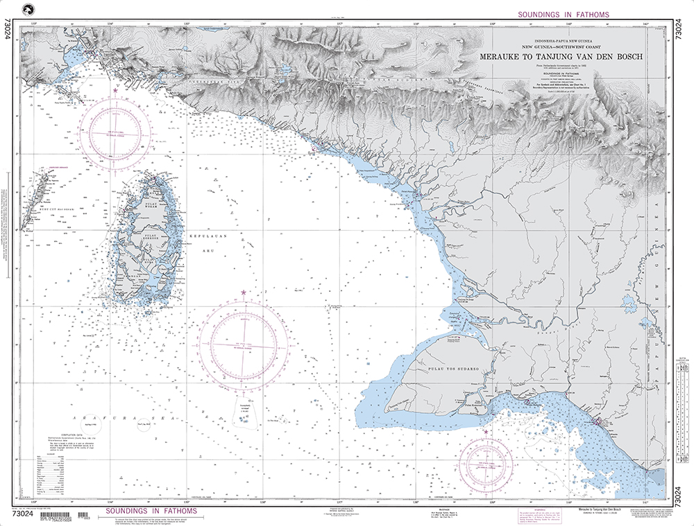 NGA Chart 73024: Merauke to Tanjung Van Den Bosch